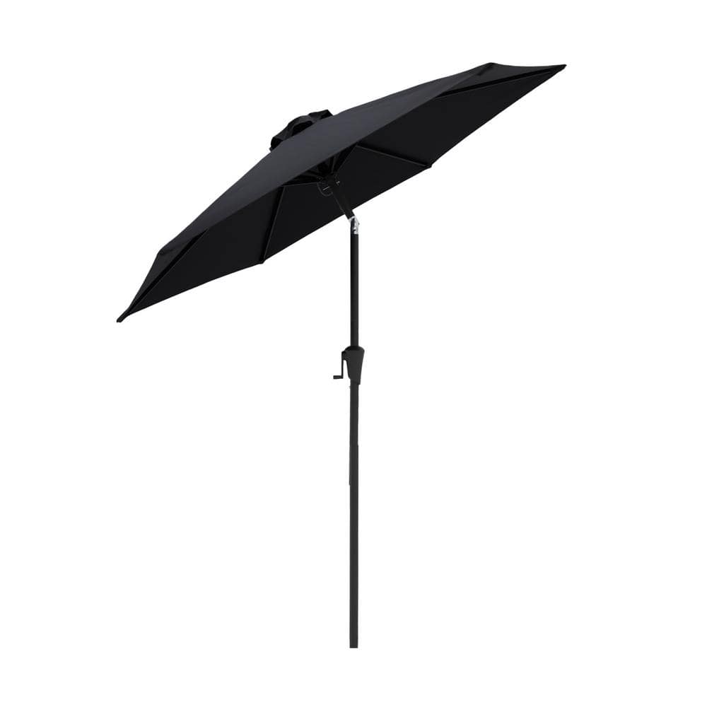 9 ft. Steel Market Tilt Patio Umbrella for Outdoor in Black Solution Dyed Polyester price history on PriceWatchPro