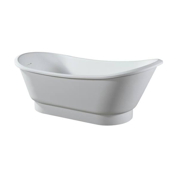 Barclay RTOVN64-OF-WH Howe 65 Resin Freestanding Tub