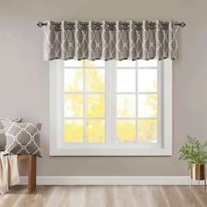 Westmont 18 in. L x 50 in. W in Grey/White Polyester Light Filtering Valance