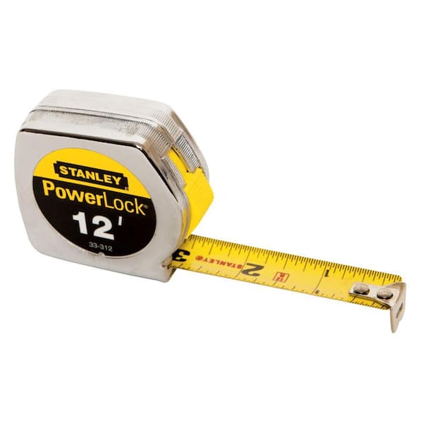 Stanley Powerlock 12 ft. x 3/4 in. Tape Measure 33-312L - The Home Depot