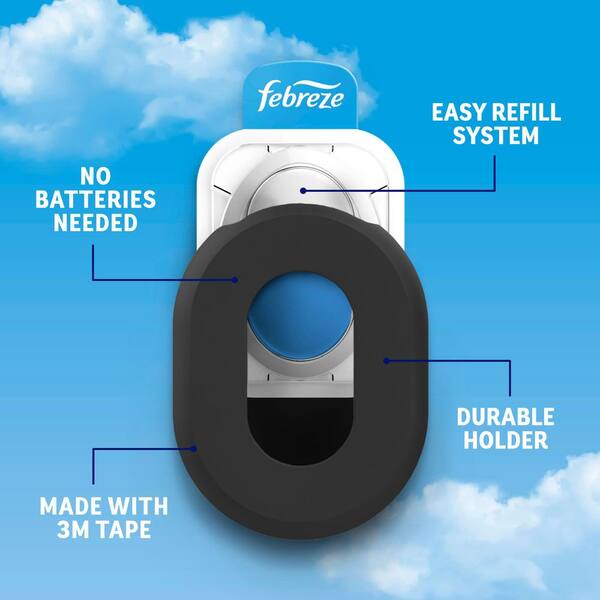 Febreze Trash Odor Fighter Starter Kit. 16 fl oz Fresh & Clean Scent Oil Holder and Oil Refill Automatic Air Freshener Dispenser 003077224051