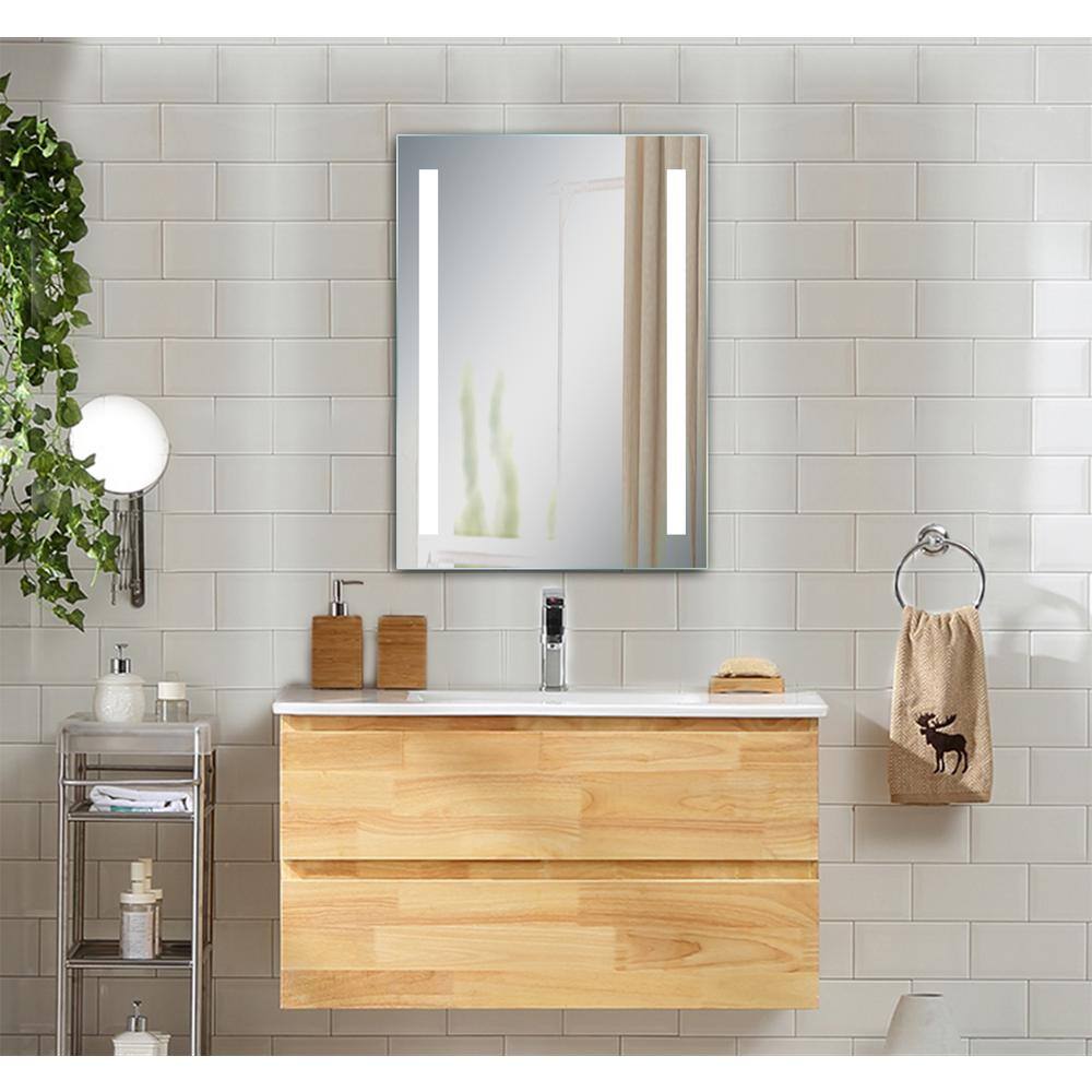Maxx 20" x 28" Frameless LED Lighted Wall Mirror