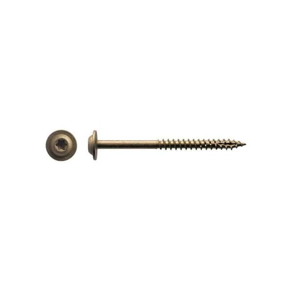 BIG TIMBER #10 x 2-1/2 in. Star Drive Low Profile Washer Head Bronze Cabinet Screw (395-Pack)