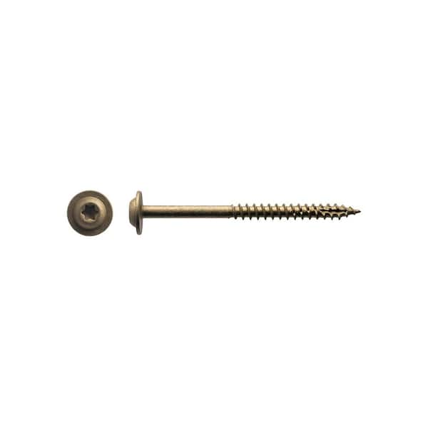BIG TIMBER #10 x 2-1/2 in. Star Drive Low Profile Washer Head Bronze Cabinet Screw (2000-Pack)