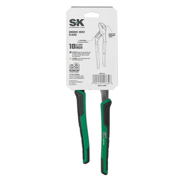 SK SK02136 1-Piece 10 in. Groove Pliers with Groove Joint SK02136