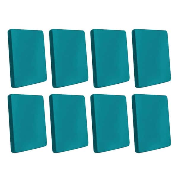 8Pcs Outdoor Stretch Patio Cushion Covers,Outdoor Sofa Slipcovers for Patio Furniture,Peacock Blue