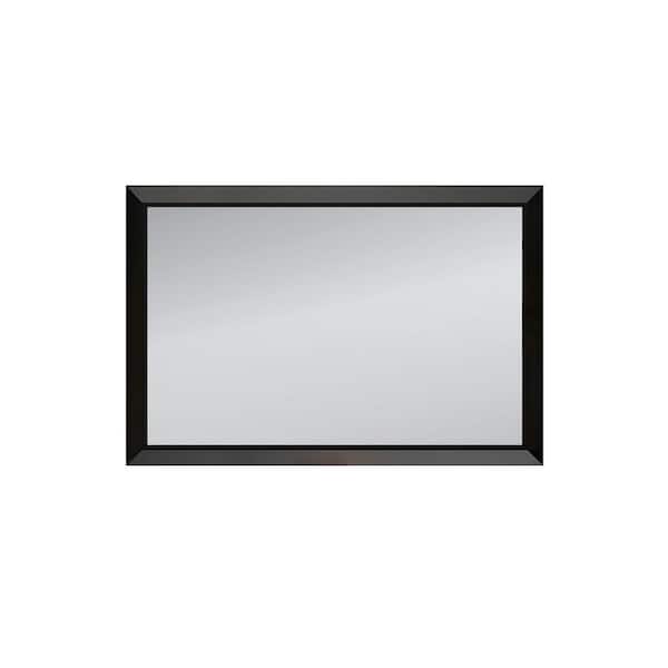 UPIKER Shaila 36 in. W x 24 in. H Rectangular Metal Framed Wall Bathroom Vanity Mirror Black