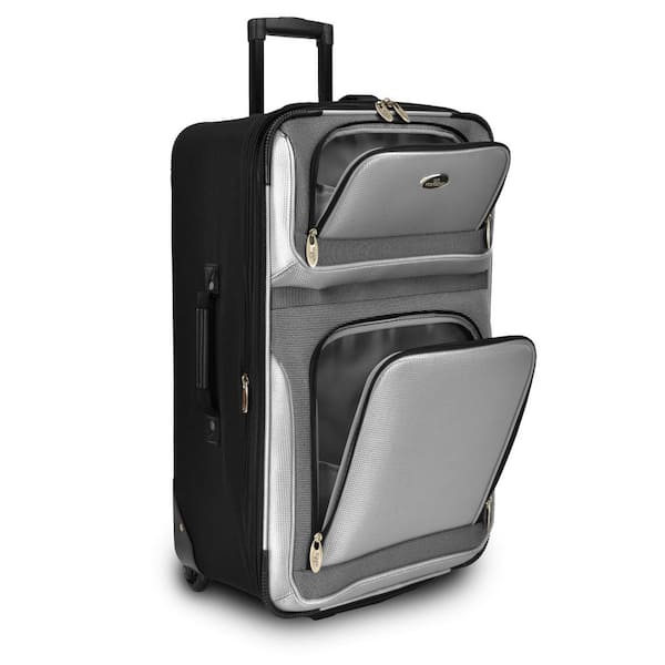 U.S. Traveler New Yorker 3-Piece Silver Gray Rolling Luggage Set
