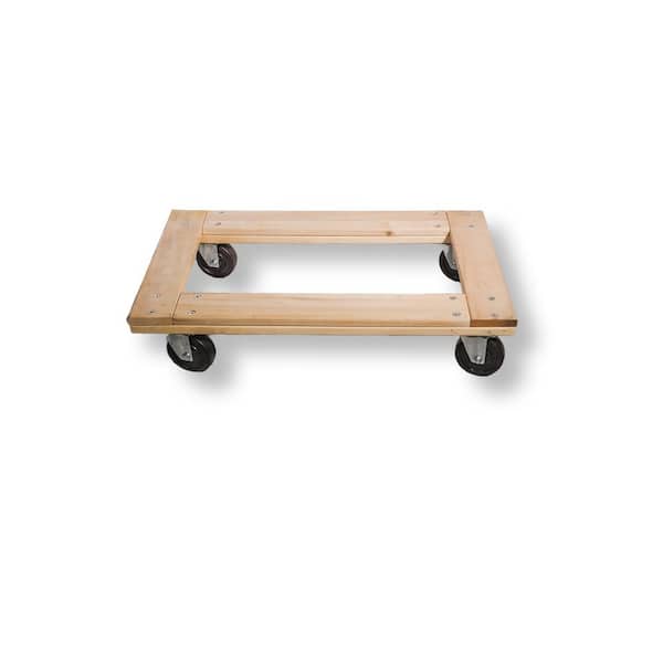 Amucolo 1000 lbs. Capacity 30 in. x 18 in. Hardwood Dolly