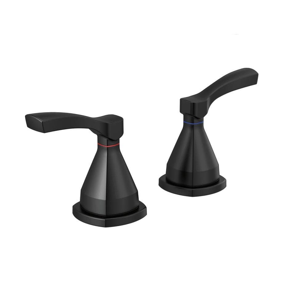 Stryke Transitional Matte Black Wall-Mounted Bathroom Faucet