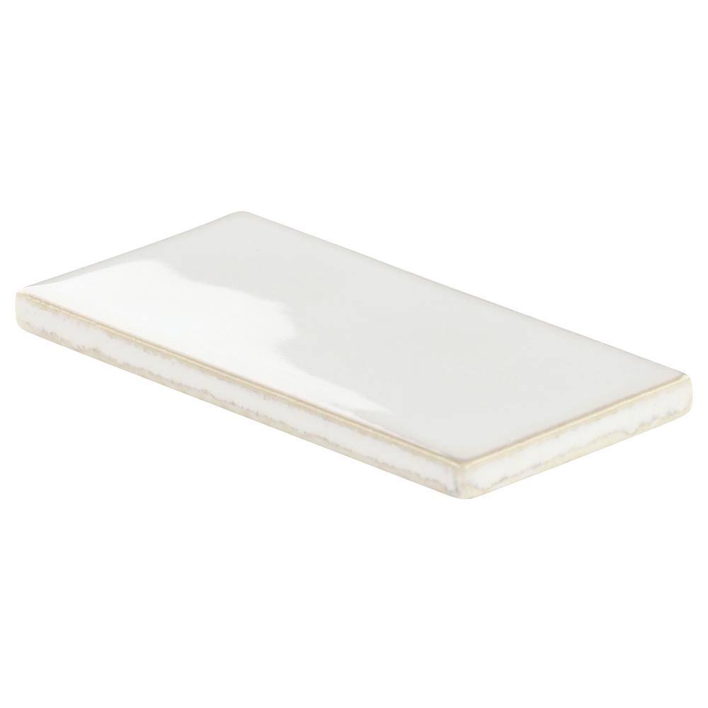 Natural White 3" x 6" Matte Glass Subway Tile