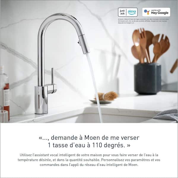 Kurv Spot Resist Stainless 16.38 in. H Pull Down Sprayer Kitchen Faucet with 100° Spout Swivel