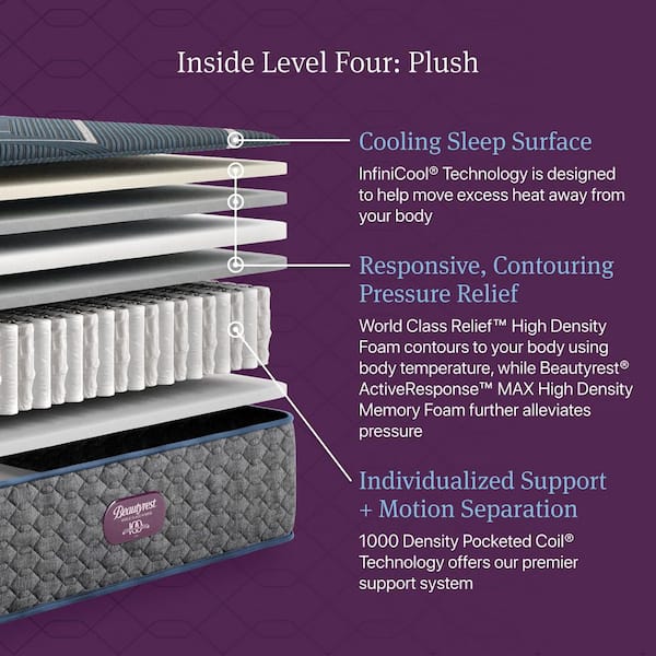 World Class Level 4-Hybrid Queen Plush 13.5 in. Mattress