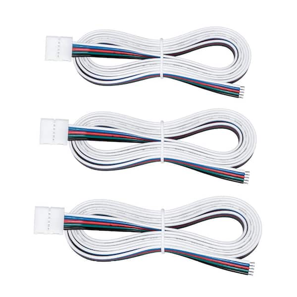 Armacost Lighting 48 in. Tape to Wire RGB+W LED Connector Cord (3-Pack)