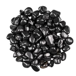 Super Black Polished 0.5 cu. ft. 0.25 in. to 0.75 in. Bagged Landscape Pebbles (55 Bags/30 cu. ft.)