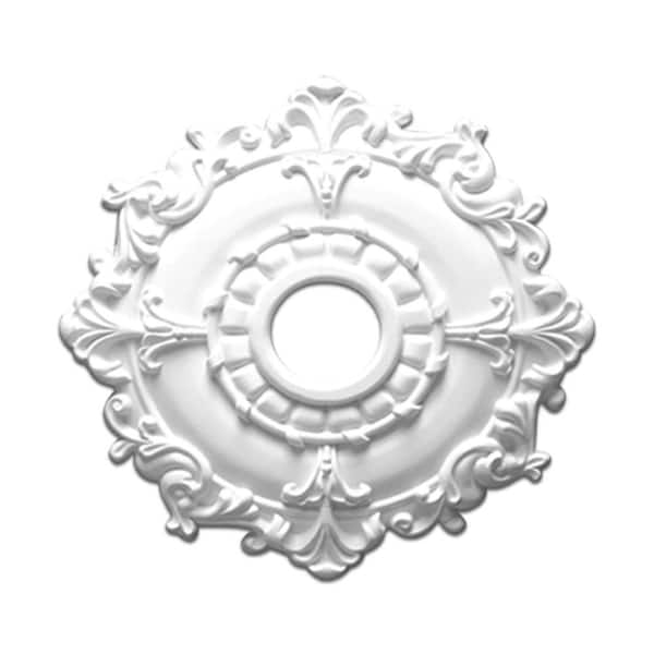 American Pro Decor 1-1/2 in. x 18 in. Leaves Polyurethane Medallion