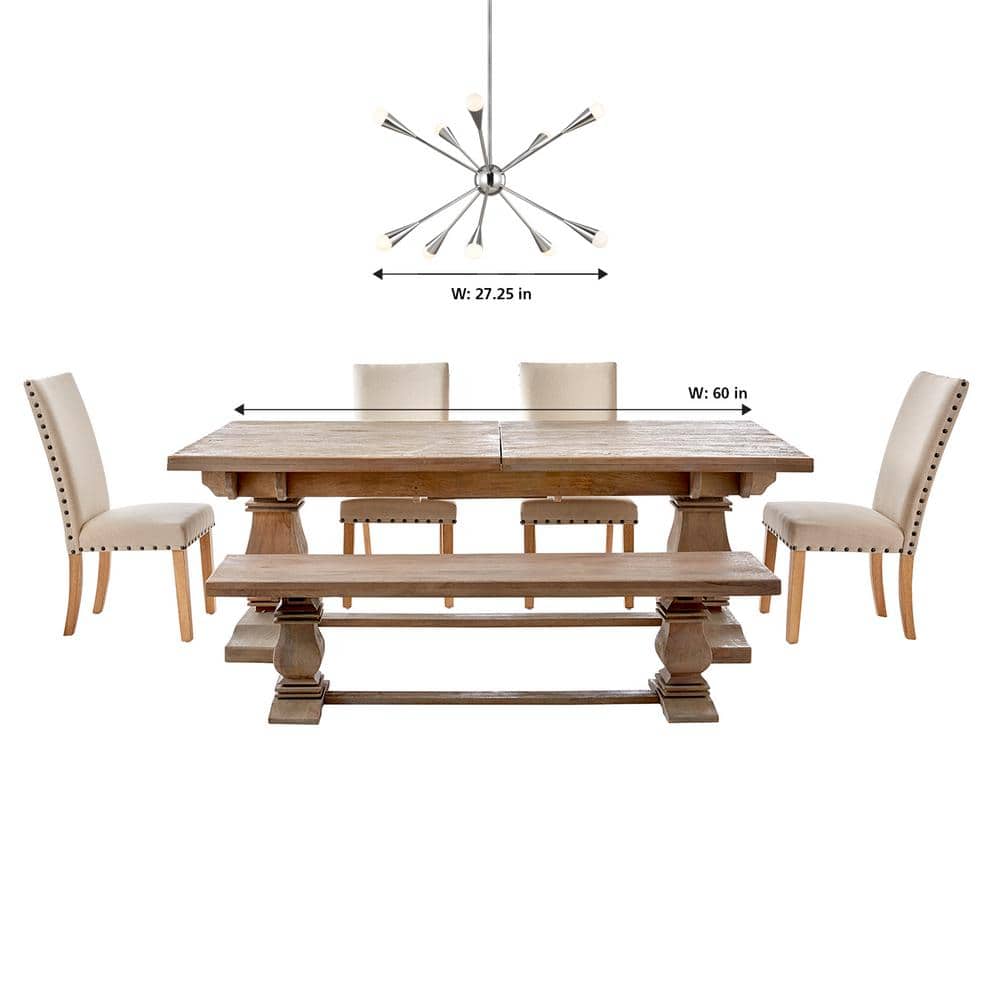 Ellen DeGeneres Polished Nickel Sputnik 10-Light Chandelier