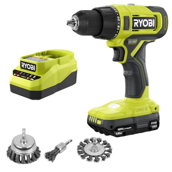 RYOBI ONE+18V Cordless 1/2 in. Drill/Driver Kit with (1) 1.5 Ah
