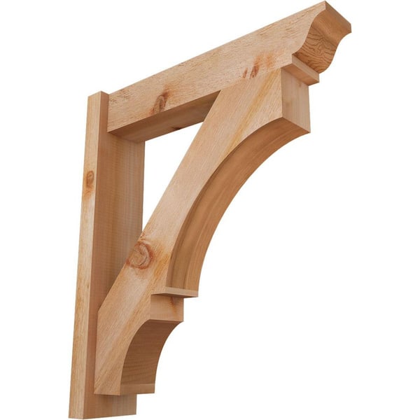 Ekena Millwork 6 in. x 30 in. x 26 in. Western Red Cedar Balboa Traditional Rough Sawn Outlooker