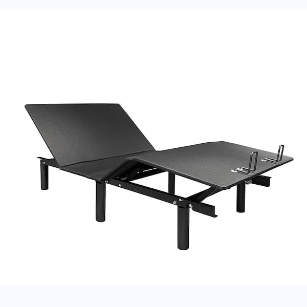 Boyel Living 37.80 in. W Black Adjustable Metal Frame Twin XL Platform Bed with Wireless Remote Control