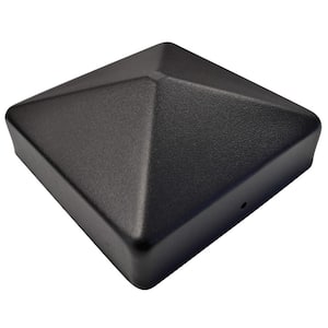6 in. x 6 in. Black Metal Post Cap