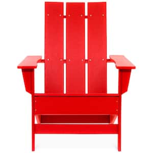 Aria Bright Red Recycled Plastic Modern Adirondack Chair