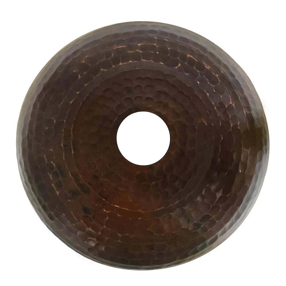 Hammered Copper 7-inch Globe Pendant Light Shade in Oil Rubbed Bronze