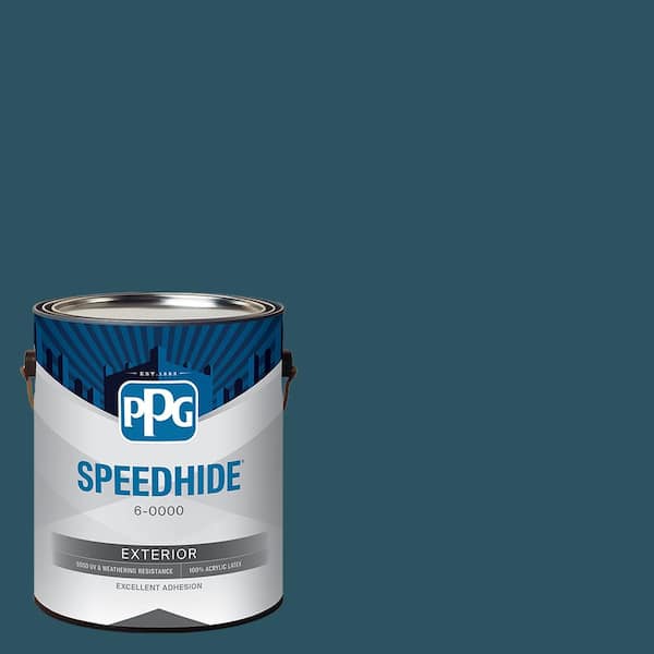 SPEEDHIDE 1 gal. PPG1149-7 Blue Bayberry Flat Exterior Paint