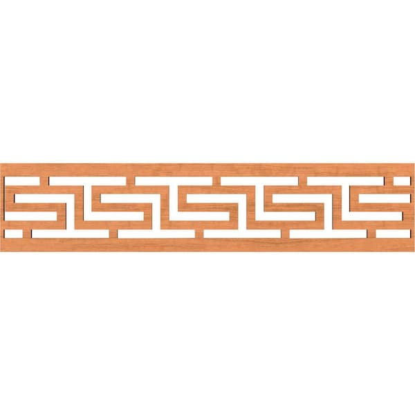 Ekena Millwork Tulum Fretwork 0.375 in. D x 46.75 in. W x 10 in. L Cherry Wood Panel Moulding