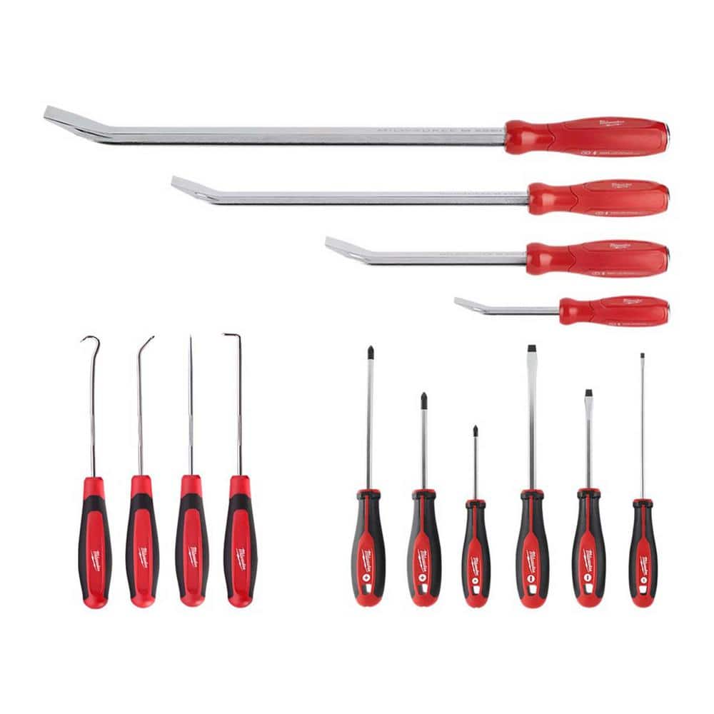 BARツールセット Milwaukee Pry Bar and Hook and Pick Mechanic Tool Set (14-Piece
