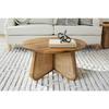Home Decorators Collection Lisbon 34 in. Natural Round Cane Rattan & Mango Wood Coffee Table TTE-10638