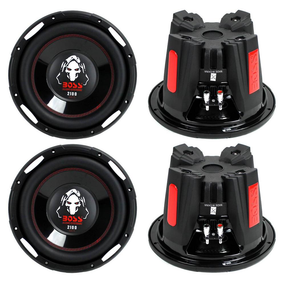 10 in. 4200-Watt Car Subwoofers Subs and 1000-Watt 2-Ch Amp and 8 Gauge Amp Kit