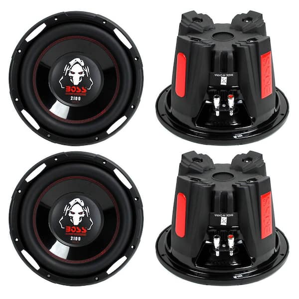 Boss Audio Systems 10 in. 4200-Watt Car Subwoofers Subs and 1000-Watt 2-Ch Amp and 8 Gauge Amp Kit