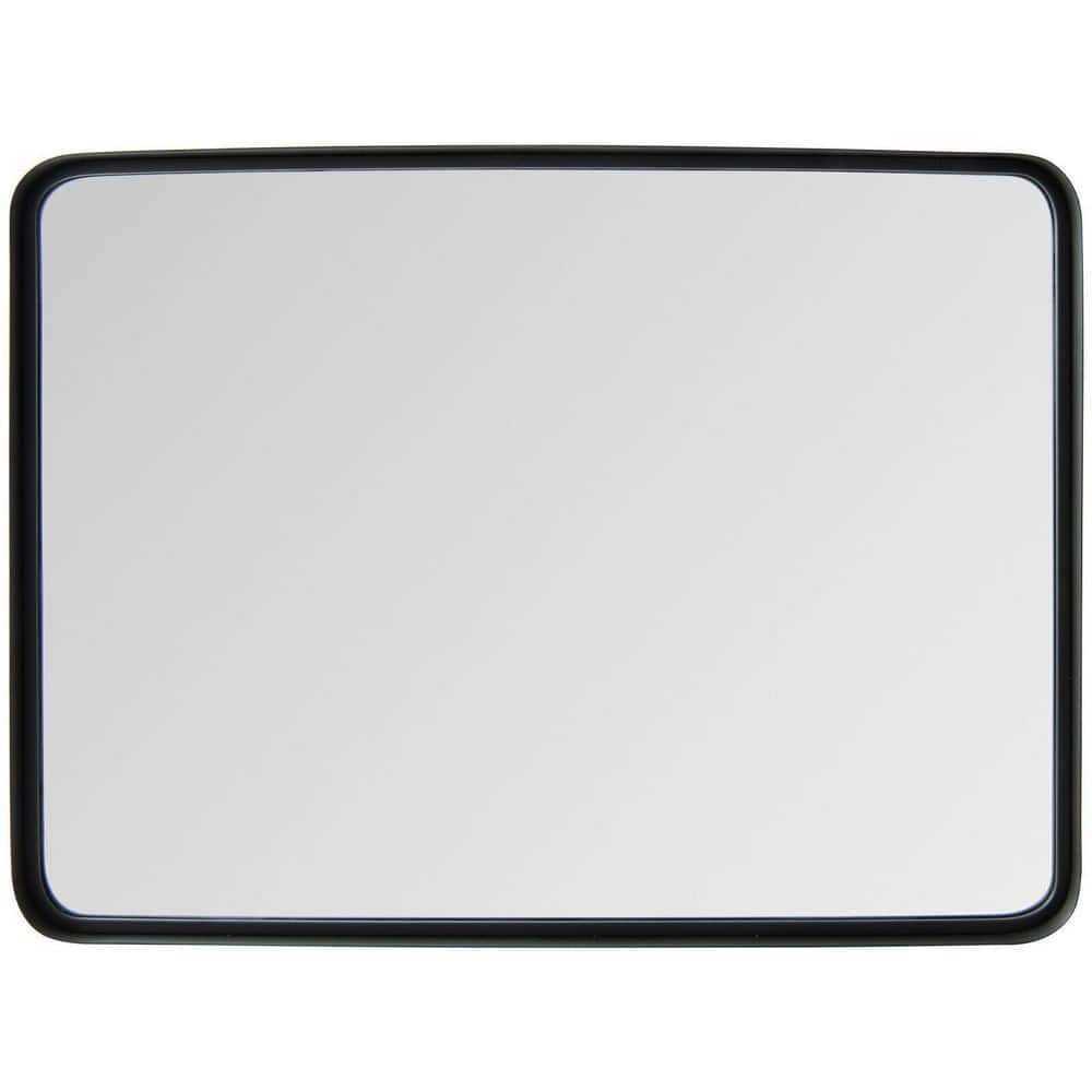 30 in. W x 22 in. H Medium Rectangular Steel Framed Wall Bathroom Vanity Mirror in Black price history on PriceWatchPro