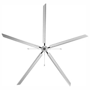 Titan 18 ft. 220-Volt Indoor Anodized Aluminum 3 Phase Commercial Ceiling Fan