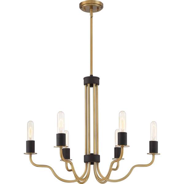 Quoizel Stride 6 Light Weathered Brass Candle Style Chandelier Sde5006ws The Home Depot Quoizel Stride 6 Light Weathered Brass, Diy Chandelier Socket Covers Home Depot