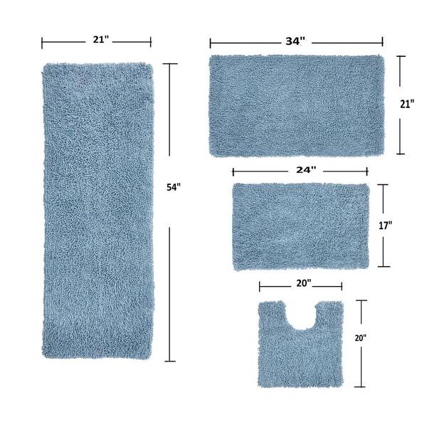 Set Of 4 Gradiation Rug Collection Grey Cotton Tufted Bath Rug Set - Home  Weavers : Target