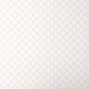 Chateau Pink Sand Ogee Non-Pasted Wallpaper Roll (Covers Approx. 52 sq. ft.)