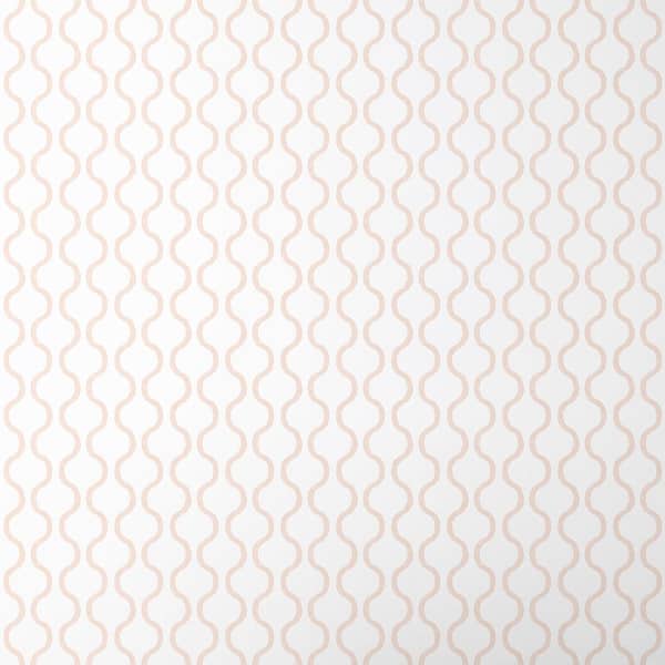 Chateau Pink Sand Ogee Non-Pasted Wallpaper Roll (Covers Approx. 52 sq. ft.)