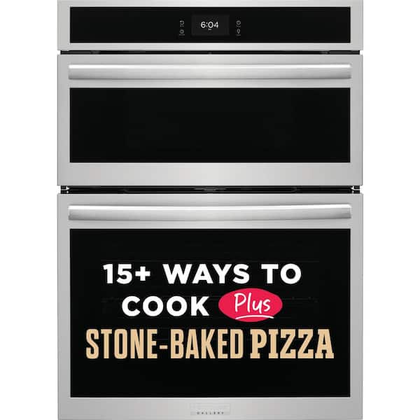 30" 5.3 cu. ft. Electric Wall Oven & Microwave Combo in Stainless Steel with Stone-Baked Pizza