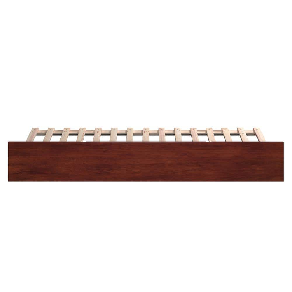 Walnut Twin XL Urban Trundle Bed with Sleek Design