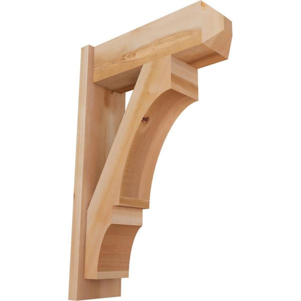 Ekena Millwork 8 in. x 34 in. x 22 in. Balboa Craftsman Smooth Western Red Cedar Outlooker