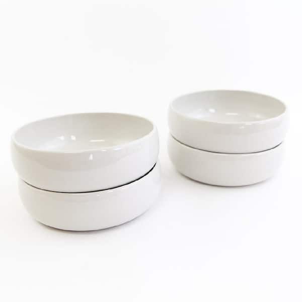 Carthage.Co La Marsa 12 oz. Pearl Stoneware Fruit Plate (Set of 4)