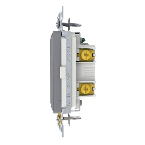 Square D X Series 15-Amp Single-Pole Momentary Rocker Switch Back