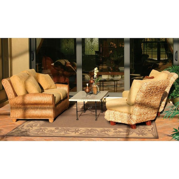 Recife Island Retreat Beige-Natural 4 ft. x 5 ft. Indoor/Outdoor Area Rug