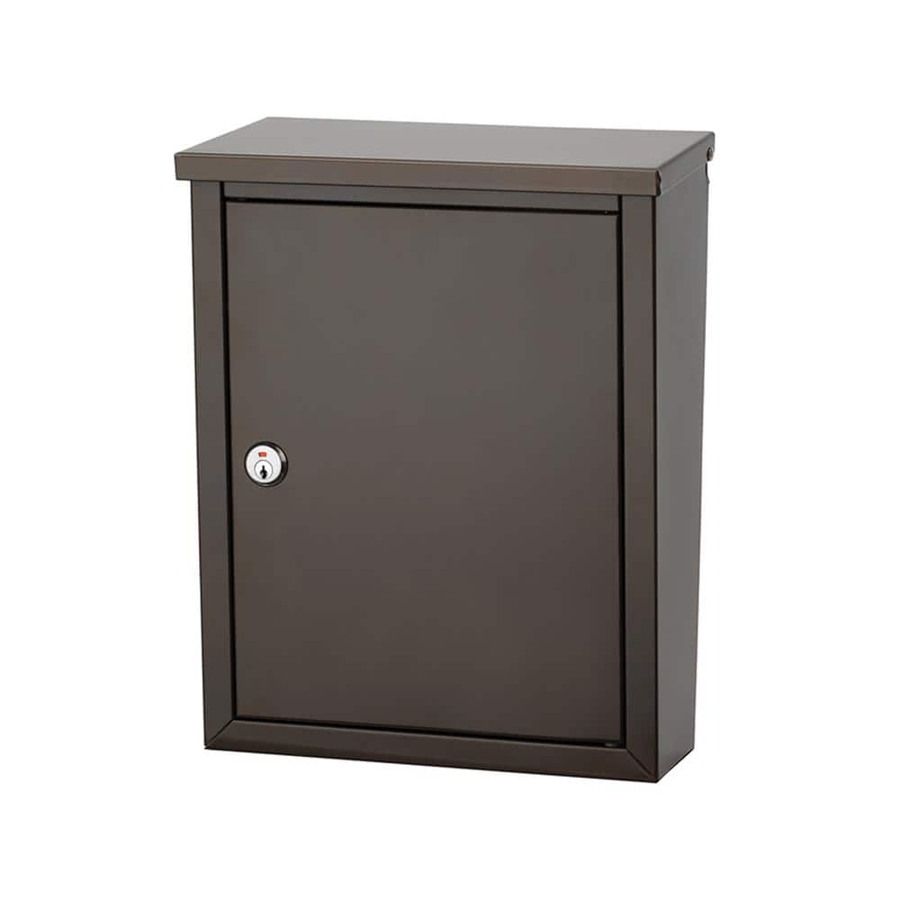 Chelsea Graphite Bronze Locking Wall Mount Mailbox