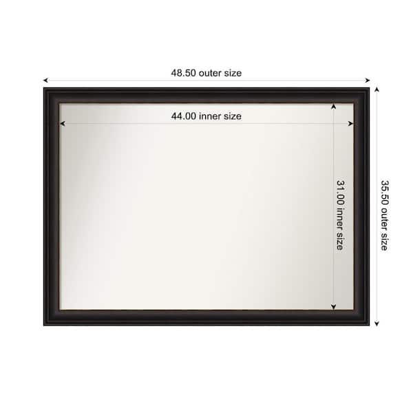 Amanti Art Trio Oil Rubbed Bronze 48.5 in. x 35.5 in. Custom Non-Beveled Recycled Polystyrene Framed Bathroom Vanity Wall Mirror