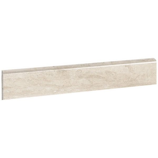 Ivy Hill Tile Essential Travertine Cream 2.24 in. x 23.50 in. Matte Porcelain Floor and Wall Bullnose Tile