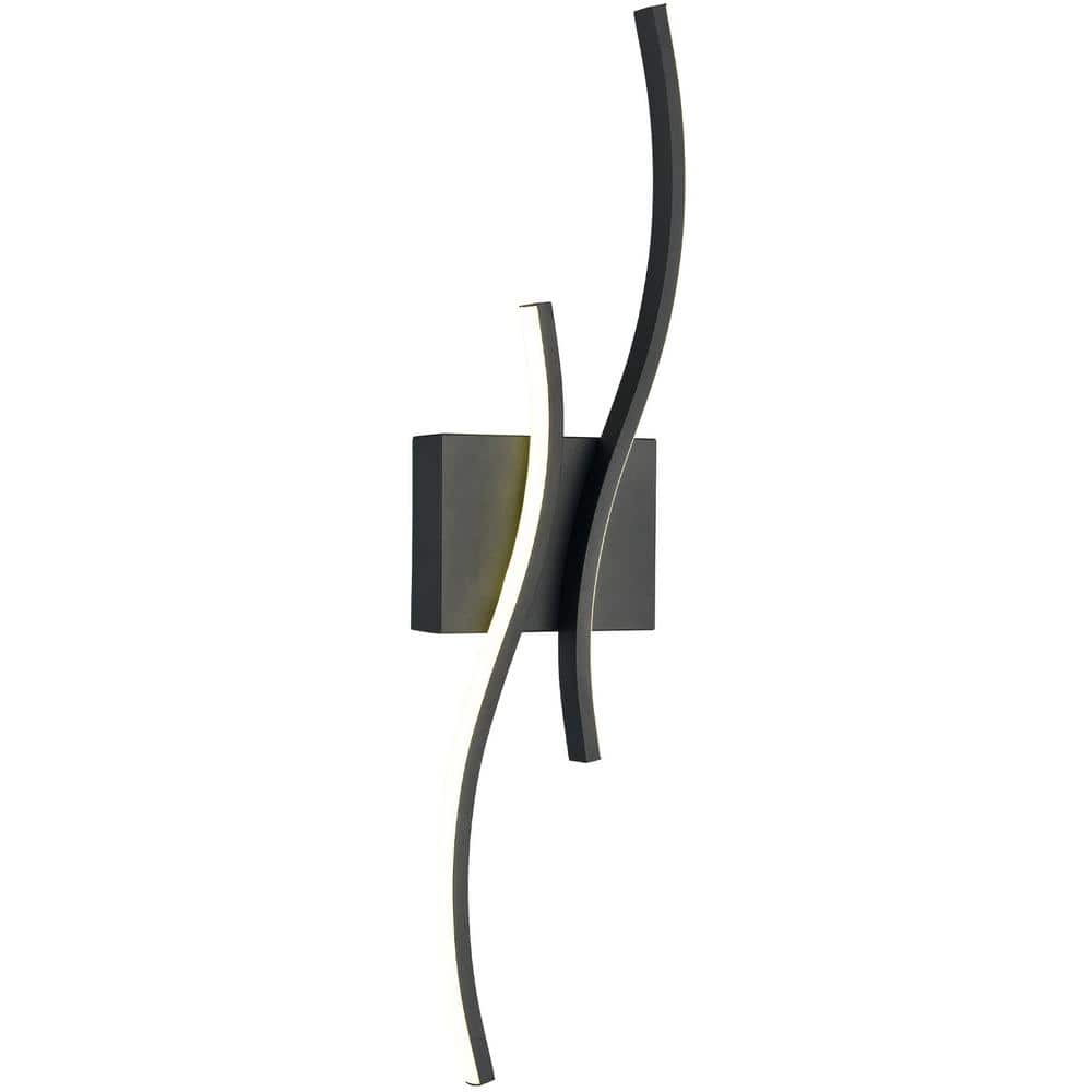 CLAXY 6.3 in. 1Light Black Finish Wall Sconce with Standard Shade TJT3291BUBK The Home Depot