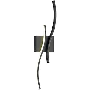 6.3 in. 1-Light Black Finish Wall Sconce with Standard Shade